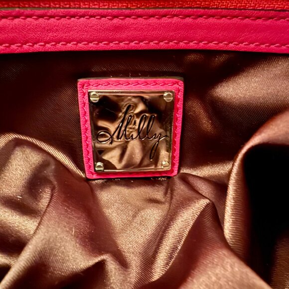 Milly Pink Leather Turnlock Shoulder Bag - Picture 4 of 16